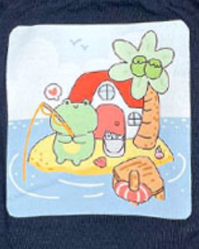 سرمه ای طرح جزیره و قورباغه